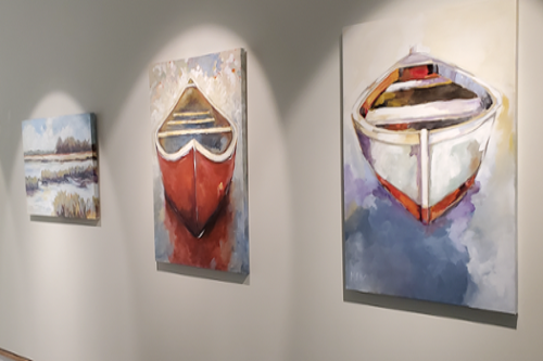 Paintings on display at Lamar Dodd